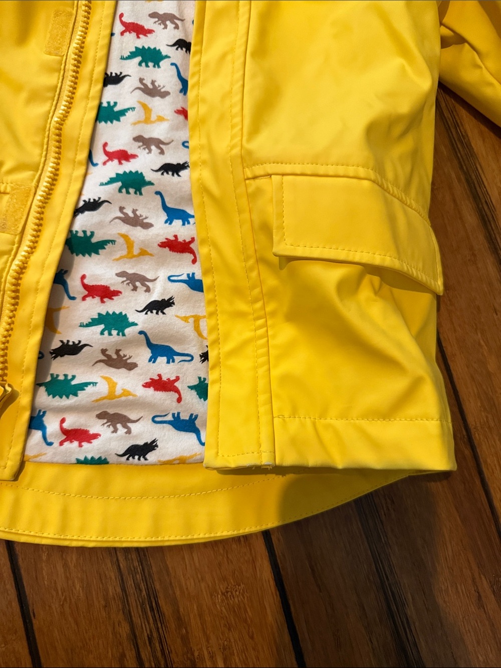Cat & Jack Yellow Kids' Hooded Rain Jacket - Picture 3 of 5